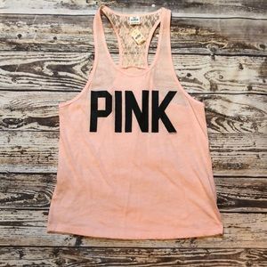 PINK Racer Back Tank Top